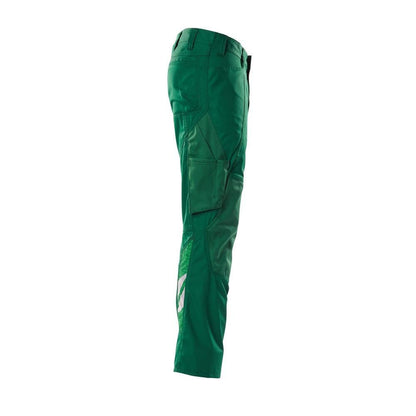Pantaloni con tasche al ginocchio, pantaloni extra leggeri, verde