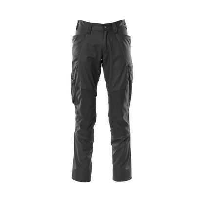 Pantaloni con tasche al ginocchio, pantaloni extra leggeri, neri
