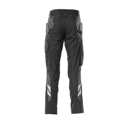 Pantaloni con tasche al ginocchio, pantaloni extra leggeri, neri