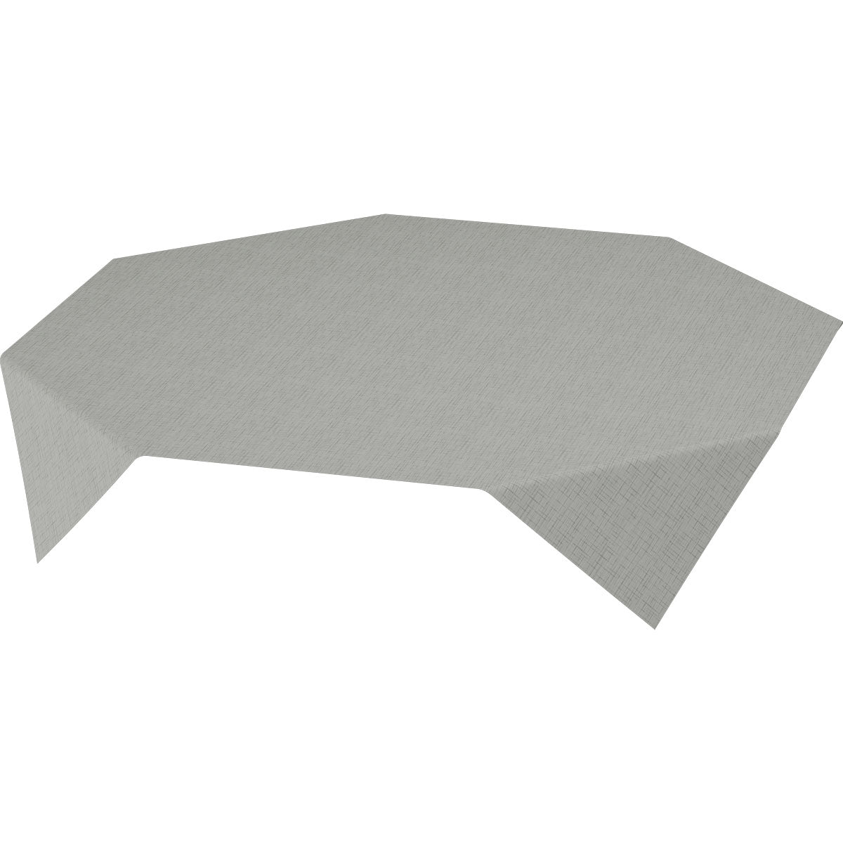 La tovaglia Dunisilk MD grigio chiaro 84x84 cm in Linnea grigio della Duni GmbH di tessuto di alta qualità copre un tavolo ottagonale con una superficie liscia e finemente strutturata; disponibile in confezione da 20.