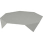 La tovaglia Dunisilk MD grigio chiaro 84x84 cm in Linnea grigio della Duni GmbH di tessuto di alta qualità copre un tavolo ottagonale con una superficie liscia e finemente strutturata; disponibile in confezione da 20.