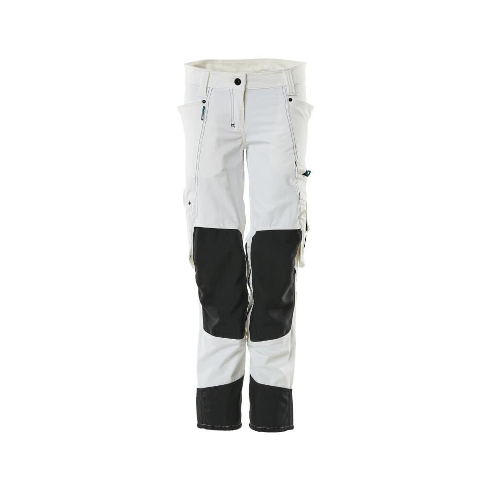 Pantaloni con tasche al ginocchio, donna, pantaloni Pearl, bianco
