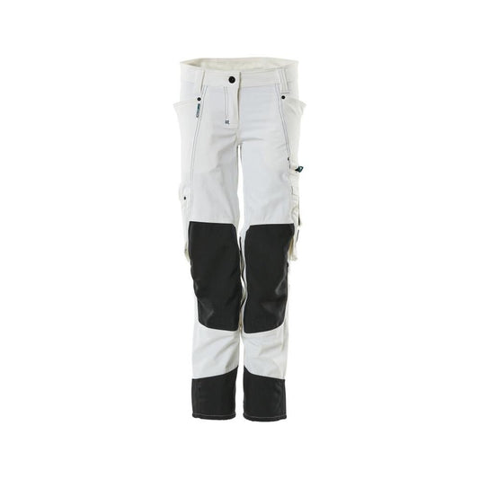 Pantaloni con tasche al ginocchio, donna, pantaloni Pearl, bianco