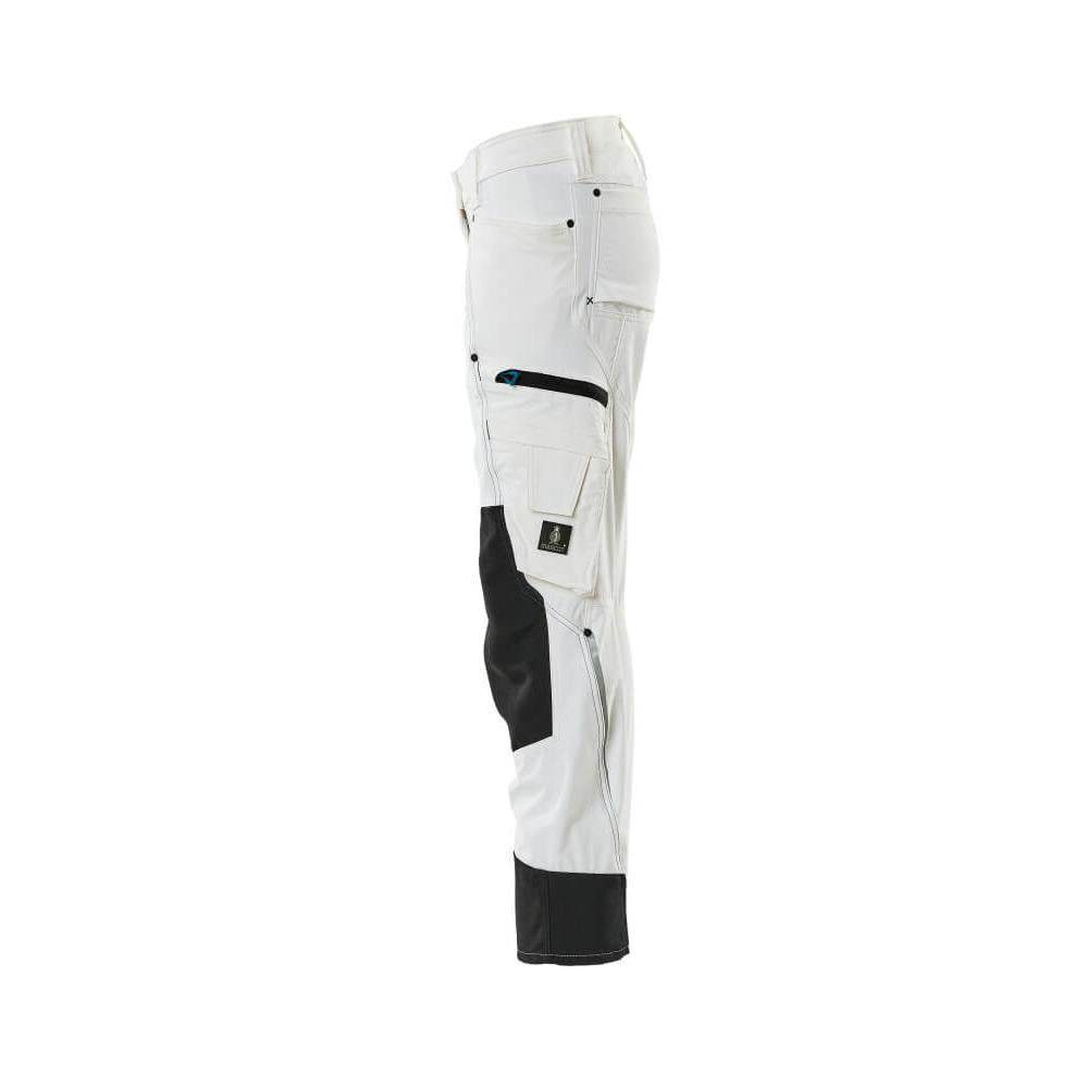Pantaloni con tasche al ginocchio, donna, pantaloni Pearl, bianco