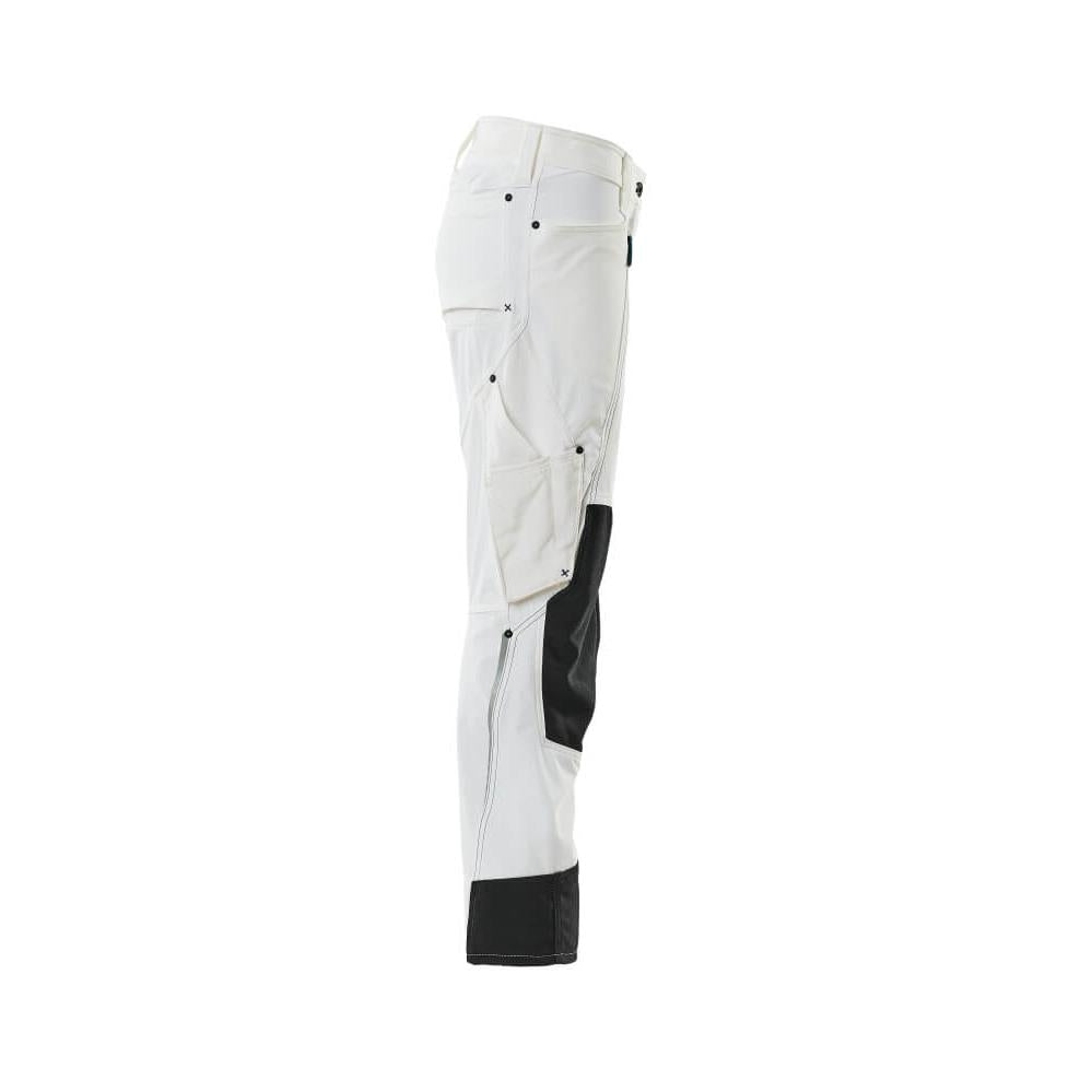 Pantaloni con tasche al ginocchio, donna, pantaloni Pearl, bianco