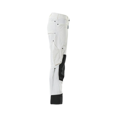 Pantaloni con tasche al ginocchio, donna, pantaloni Pearl, bianco