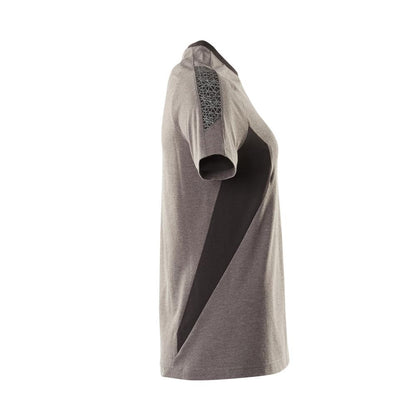 T-shirt, maglietta da donna, antracite scuro/nero