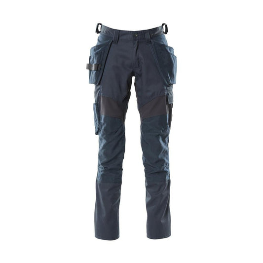 Pantaloni con tasche appese, pantaloni con inserti stretch