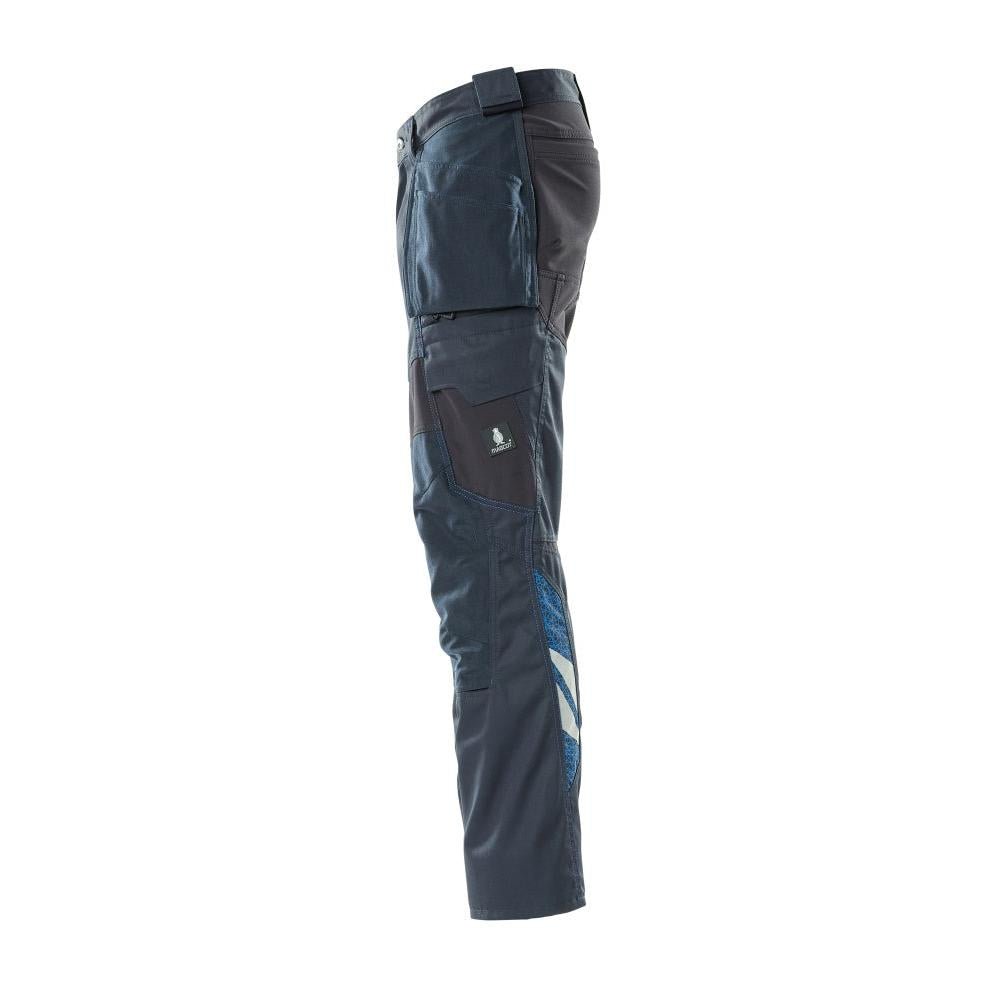 Pantaloni con tasche appese, pantaloni con inserti stretch