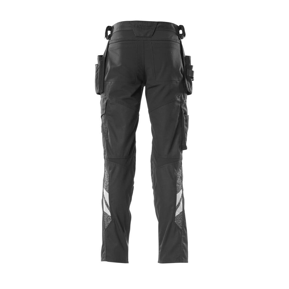 Pantaloni con tasche appese, pantaloni con inserti stretch