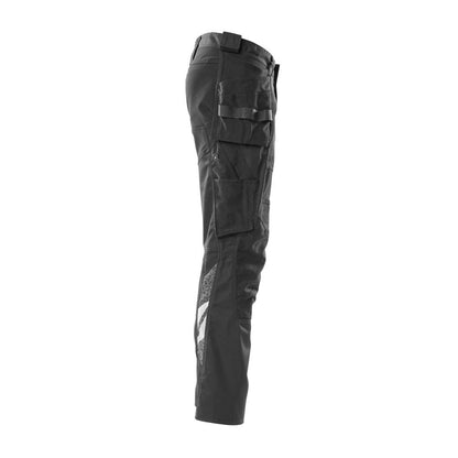 Pantaloni con tasche appese, pantaloni con inserti stretch