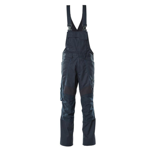 Salopette, tasche al ginocchio, inserti elasticizzati Salopette, nero-blu