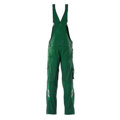Salopette, tasche al ginocchio, inserti elasticizzati Salopette, verde