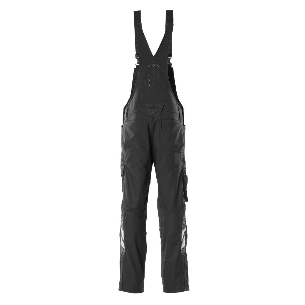 Salopette, tasche al ginocchio, inserti elasticizzati Salopette, colore nero