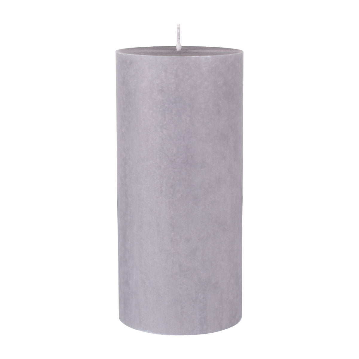 Le candele a colonna della Duni GmbH, 100% stearina (150 x 70 mm, ca. 50h), sono alte candele cilindriche grigie con uno stoppino singolo al centro - ideali per chi cerca candele ecologiche.