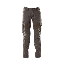 Pantaloni con tasche al ginocchio, pantaloni con inserti stretch, antracite scuro