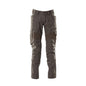 Pantaloni con tasche al ginocchio, pantaloni con inserti stretch, antracite scuro