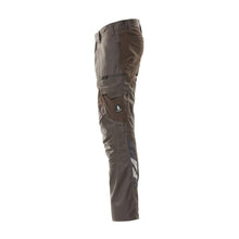 Pantaloni con tasche al ginocchio, pantaloni con inserti stretch, antracite scuro