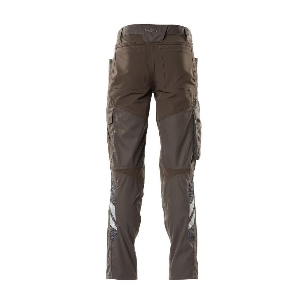 Pantaloni con tasche al ginocchio, pantaloni con inserti stretch, antracite scuro