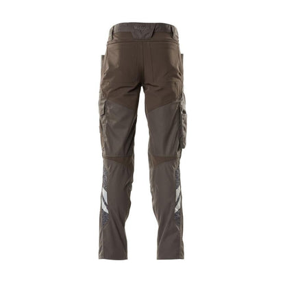 Pantaloni con tasche al ginocchio, pantaloni con inserti stretch, antracite scuro