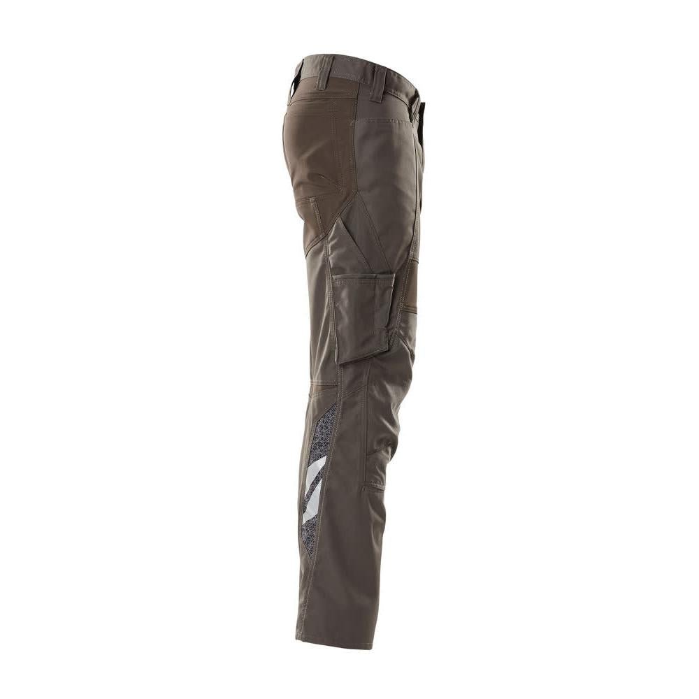 Pantaloni con tasche al ginocchio, pantaloni con inserti stretch, antracite scuro