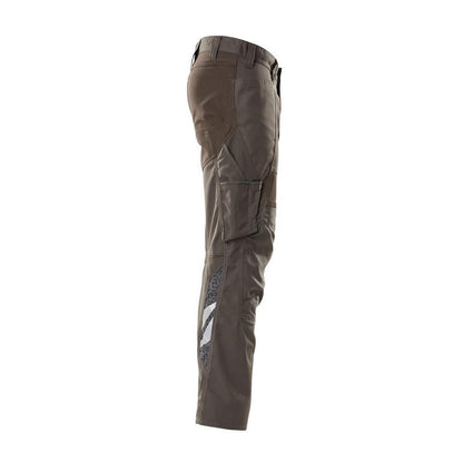 Pantaloni con tasche al ginocchio, pantaloni con inserti stretch, antracite scuro