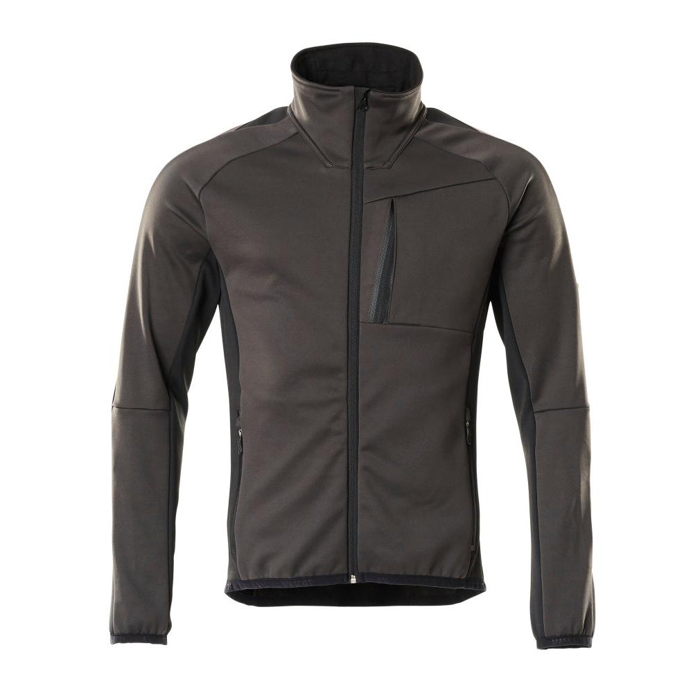 Pullover in pile con giacca in micropile con zip