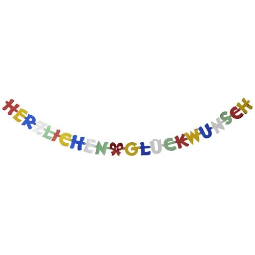 La PAPSTAR catena di saluti 2,5 m "Congratulazioni" di PAPSTAR GmbH è una decorazione per feste festosa e colorata - ogni lettera in un colore brillante, ideale per ogni festa. Viene consegnata in una confezione da 1 pezzo.