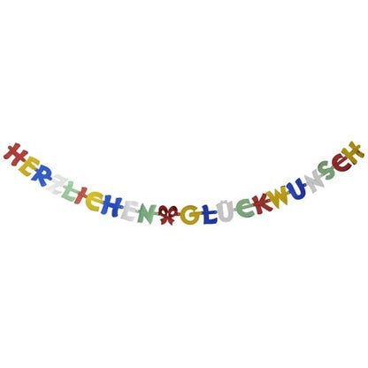 La PAPSTAR catena di saluti 2,5 m "Congratulazioni" di PAPSTAR GmbH è una decorazione per feste festosa e colorata - ogni lettera in un colore brillante, ideale per ogni festa. Viene consegnata in una confezione da 1 pezzo.