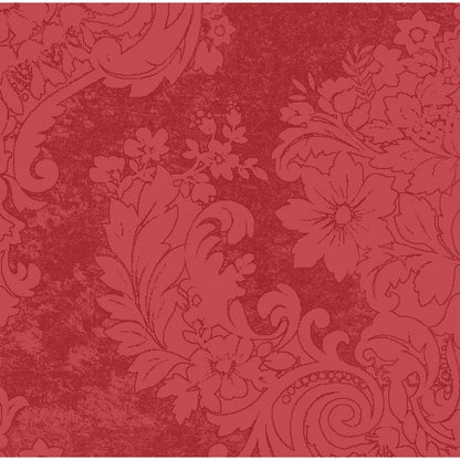 I tovaglioli Dunilin 40 x 40 cm 1/4 piega della Duni GmbH si distinguono per un motivo floreale e fogliare decorato e in rilievo in rosso, con foglie vorticosi, fiori e ombreggiature strutturate per un aspetto ricco e decorativo che ricorda tovaglioli di alta qualità.