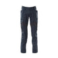Pantaloni, tasche sulle cosce, pantaloni con inserti stretch, nero-blu