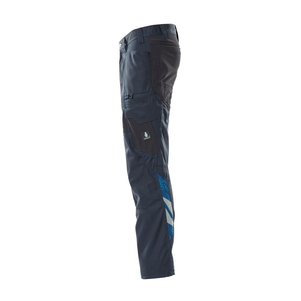 Pantaloni, tasche sulle cosce, pantaloni con inserti stretch, nero-blu