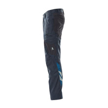 Pantaloni, tasche sulle cosce, pantaloni con inserti stretch, nero-blu