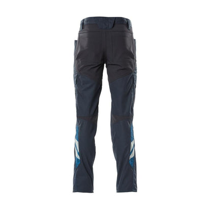 Pantaloni, tasche sulle cosce, pantaloni con inserti stretch, nero-blu