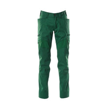 Pantaloni, tasche sulle cosce, pantaloni con inserti stretch, verde