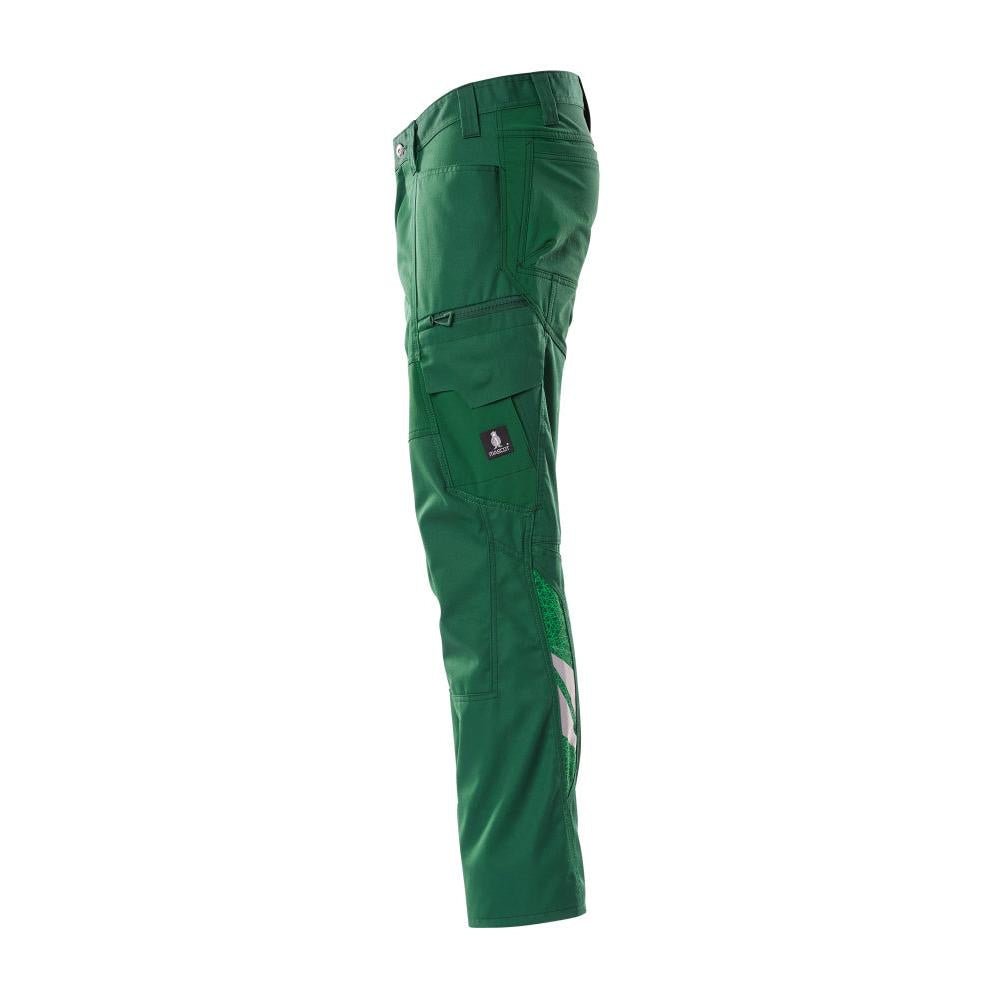 Pantaloni, tasche sulle cosce, pantaloni con inserti stretch, verde