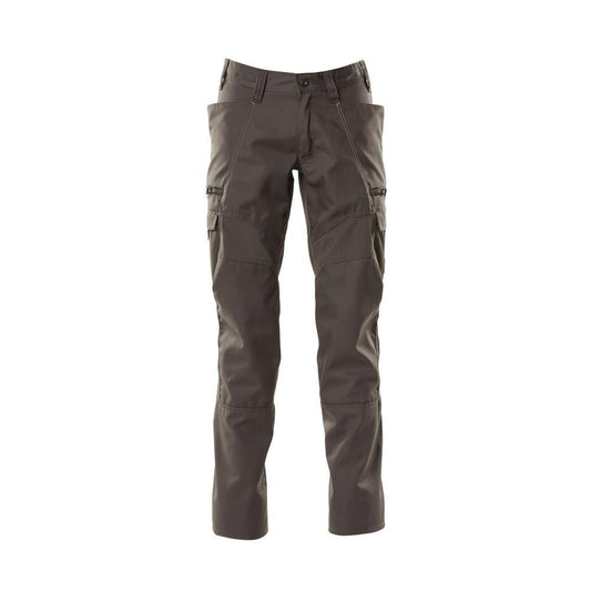 Pantaloni, tasche sulle cosce, pantaloni con inserti stretch, antracite scuro