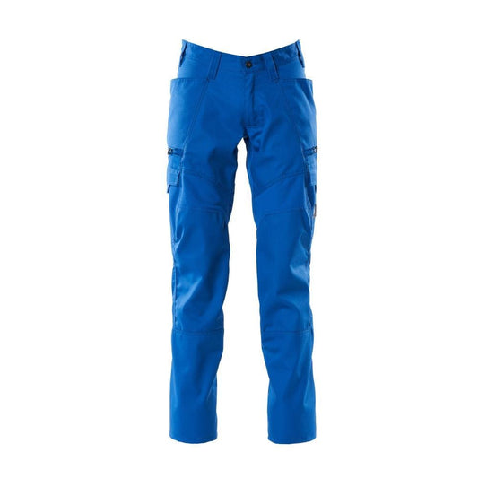 Pantaloni, tasche sulle cosce, pantaloni con inserti stretch, azzurro