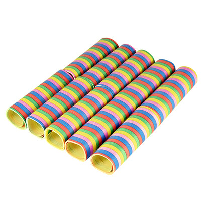 Dieci PAPSTAR stelle filanti 4 m "Stripes" (pellicola ignifuga) di PAPSTAR GmbH con strisce colorate - la decorazione ideale per feste.