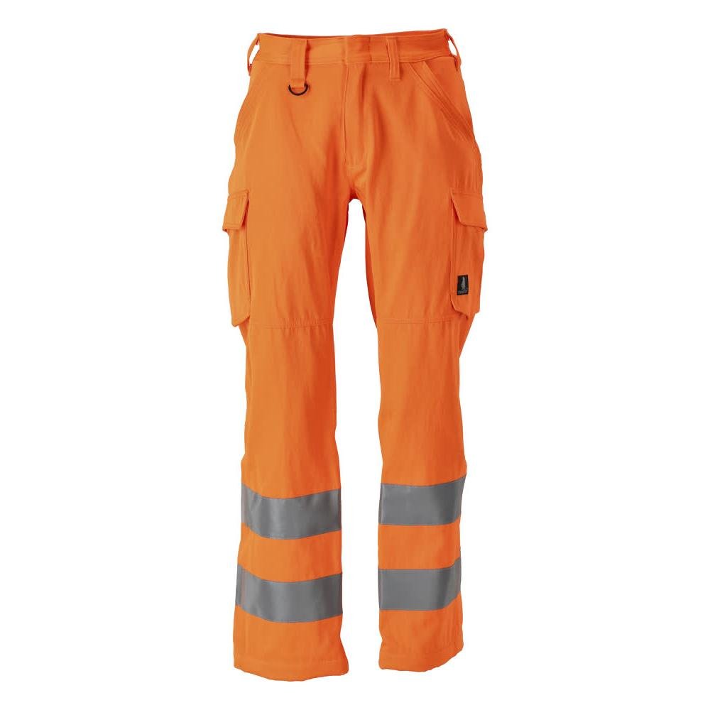 Pantaloni, tasche sulle cosce, pantaloni semplici, arancione ad alta visibilità
