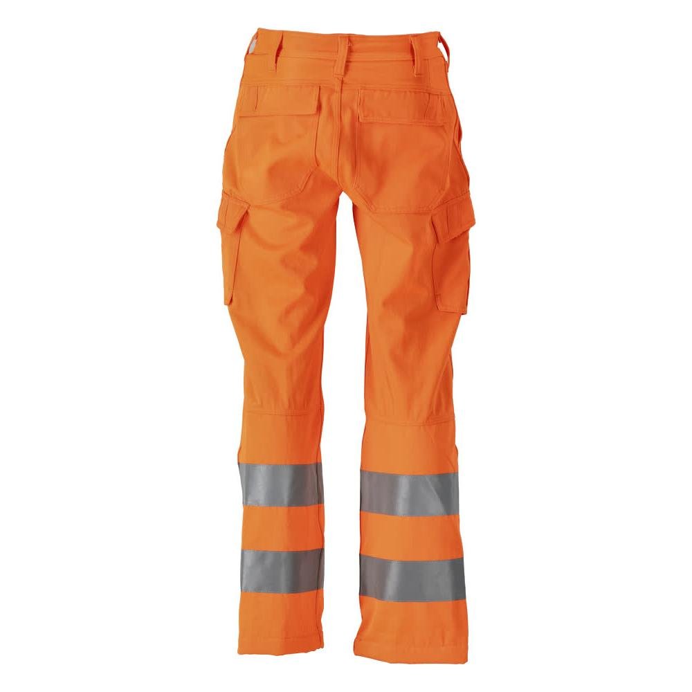 Pantaloni, tasche sulle cosce, pantaloni semplici, arancione ad alta visibilità