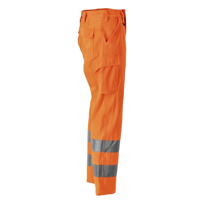 Pantaloni, tasche sulle cosce, pantaloni semplici, arancione ad alta visibilità
