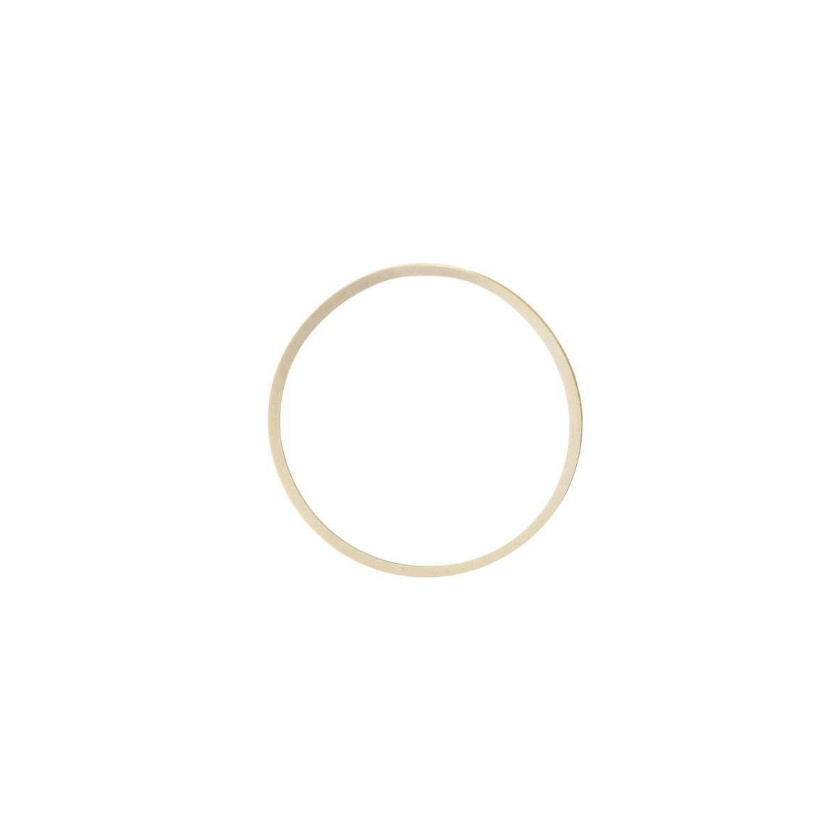 Accanto all'elastico piccolo Bianco Gomma (confezione da 100 pezzi) della Duni GmbH è raffigurato un semplice e sottile anello d'oro su sfondo bianco, che nella vista dall'alto enfatizza il design minimalista dell'anello.