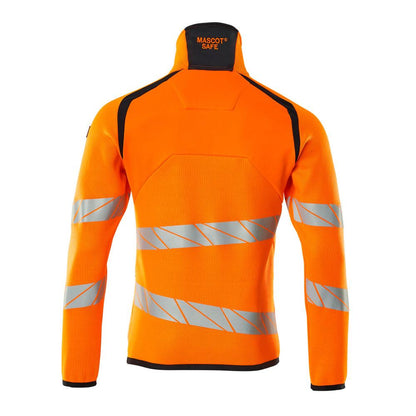 Maglione lavorato ai ferri con maglione lavorato a maglia con cerniera corta