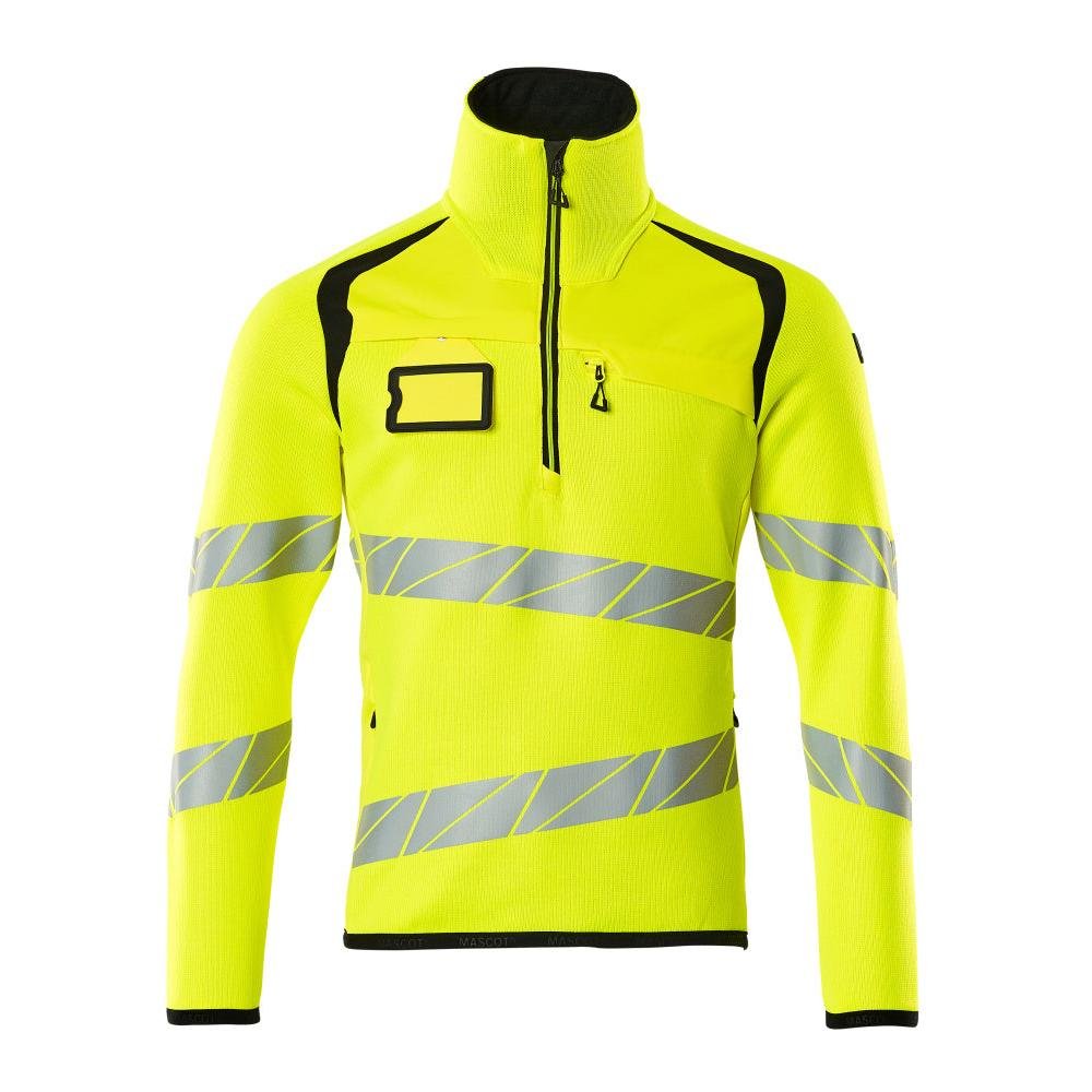Maglione lavorato ai ferri con maglione lavorato a maglia con cerniera corta
