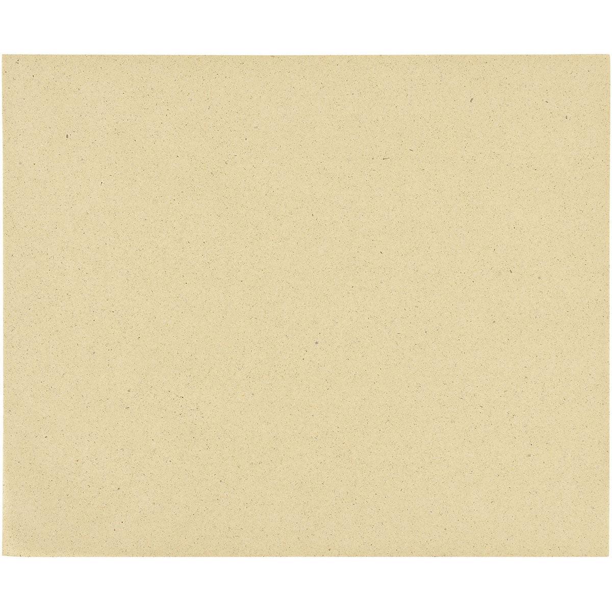 Vista dall'alto su una carta da imballaggio in erba non stampata, strutturata, beige chiaro Duni GmbH Bloom Mini (345x290 mm) carta d'erba naturale con spruzzi discreti; il pacchetto contiene 1000 pezzi.