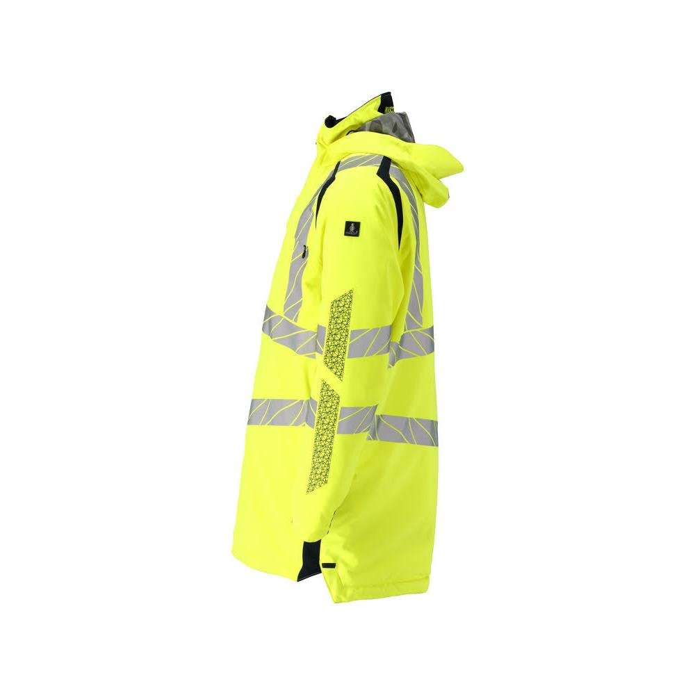 Parka CLIMASCOT® foderato, parka leggero, alta visibilità giallo/nero-blu