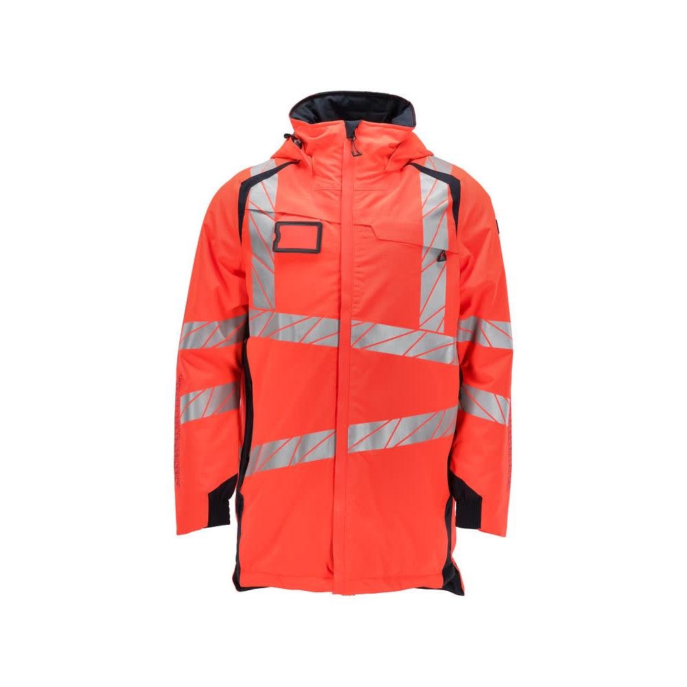 Parka CLIMASCOT® fodera, parka leggero, rosso alta visibilità/nero-blu