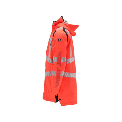 Parka CLIMASCOT® fodera, parka leggero, rosso alta visibilità/nero-blu