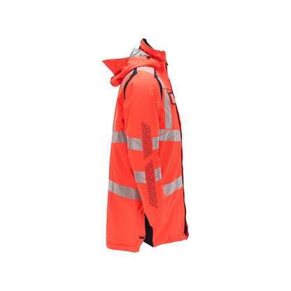 Parka CLIMASCOT® fodera, parka leggero, rosso alta visibilità/nero-blu